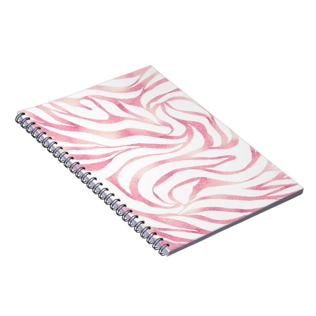 Carnet Elégante Parties scintillant Rose or Zebra White P (Côté Droit)