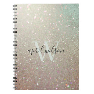 Carnet Elégante Parties scintillant vert rose Aqua Shiny