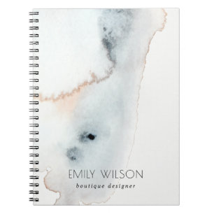 Carnet Elégante plage d'aquarelle bleu Aquarelle Aquarel