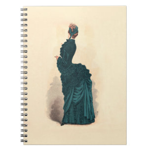Carnet Élégante robe victorienne bleue
