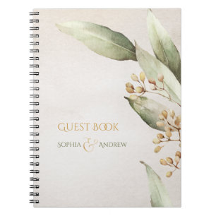 Carnet Elégante verdure botanique vintage mariage rustiqu
