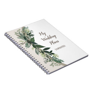 Carnet Élégante verdure Mon Mariage Plans et réflexions