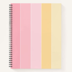 Carnet Elégantes Grandes Couleurs Pastel Vanille Rose Jau