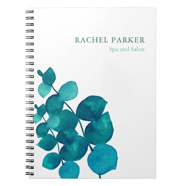 Carnet Élégants Feuilles d'Eucalyptus (Devant)