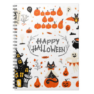 Carnet Eléments de design Halloween. Cliparts d'Halloween