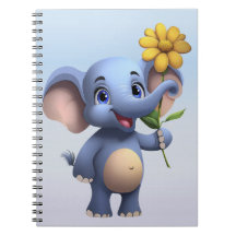 Carnet éléphant caricature Imaginaire 6,5 x 8,75 p