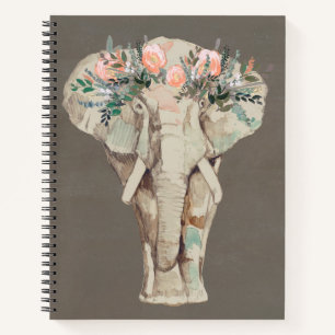 Carnet Eléphant de la Couronne de fleurs II