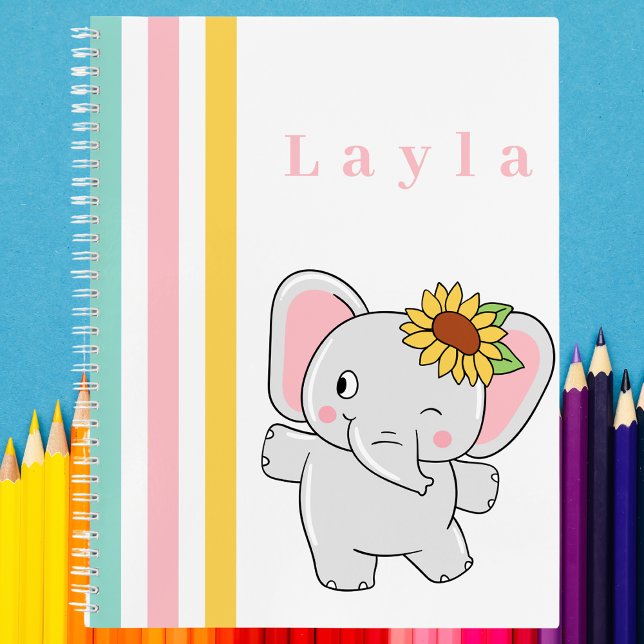 Carnet Éléphant Enfants Drôle Couleur Mignon (Créateur téléchargé)