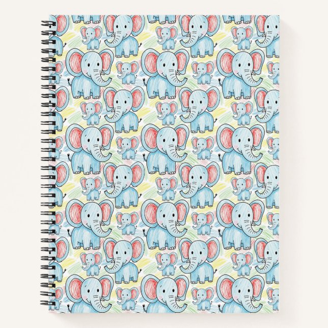 Carnet elephant pattern (Devant)