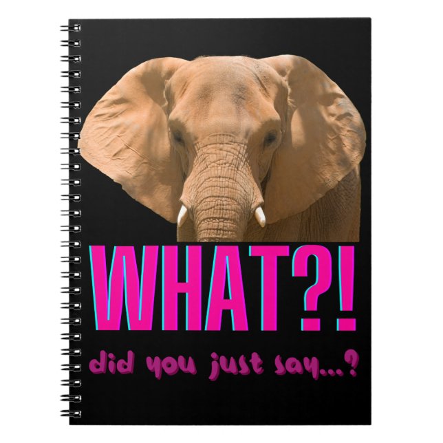 Carnet Elephant Que Viens-Tu De Dire ? (Devant)