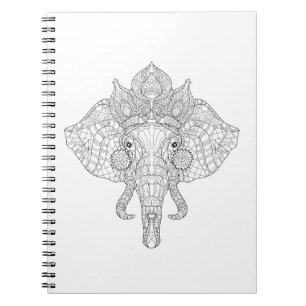 Carnet Éléphant Zendoodle principal
