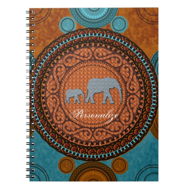 Carnet Eléphants décoré (Devant)