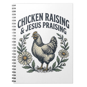Carnet Élevage de poulets et louange à Jésus vintage poul