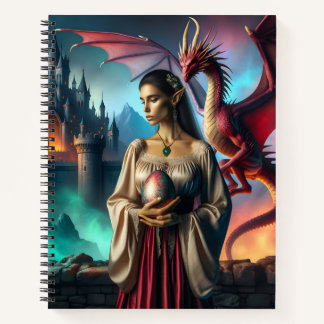 Carnet Elfe tenant un oeuf de dragon