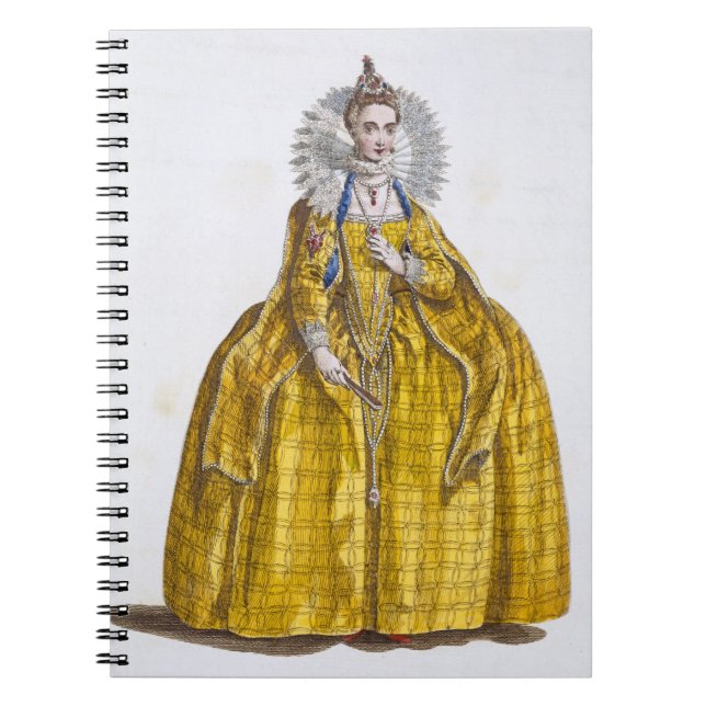 Carnet Elizabeth I (1530-1603) (gravure colorée) (Devant)
