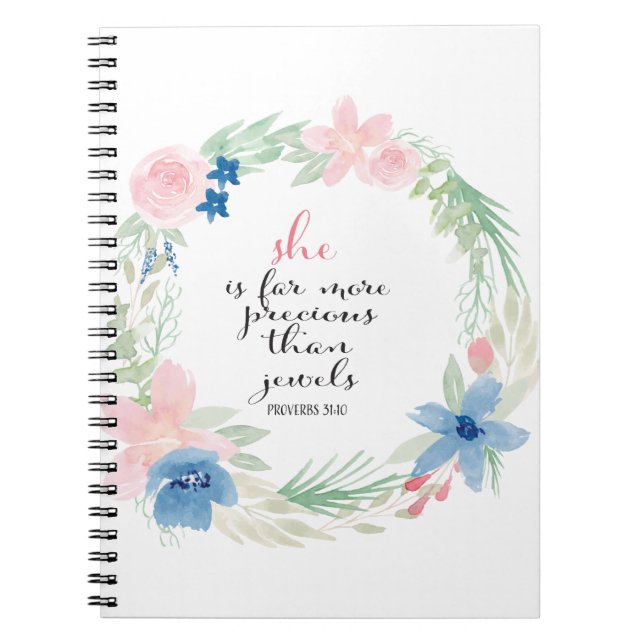 Carnet Elle est bien plus précieuse que des bijoux - les (Devant)