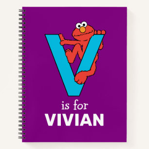 Carnet Elmo Alphabet   V bleu