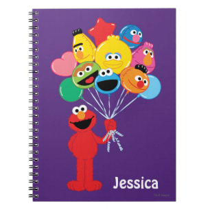 Carnet Elmo Balloons   Ajouter Votre Nom