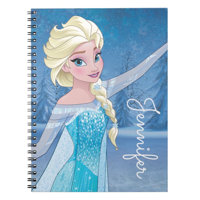 Carnet Elsa | Magie hivernale - Personnalisée (Devant)