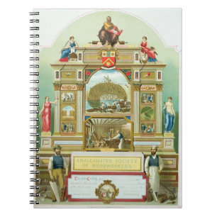 Carnet Emblème commercial de la société amalgamée de