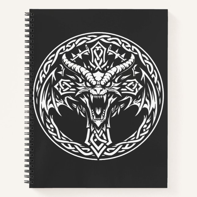 Carnet Emblème Dragon Celtique par BurnsInHell (Devant)