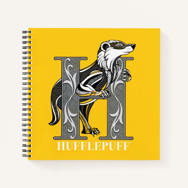 Carnet Emblème HUFFLEPUFF™ hachuré (Devant)