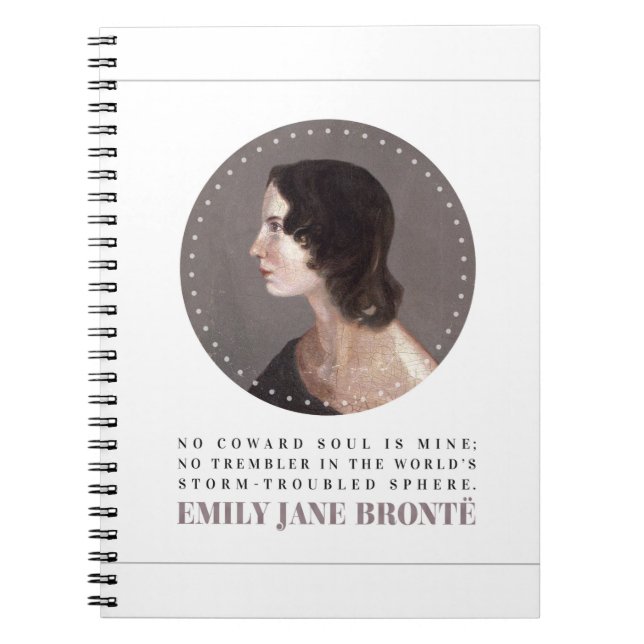 Carnet Emily Bronte Portrait et Citation - Pas d'Âme Cowa (Devant)