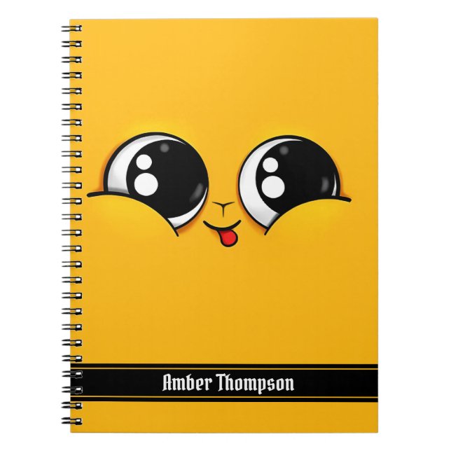 Carnet Emoji à mâcher jaune mignon (Devant)