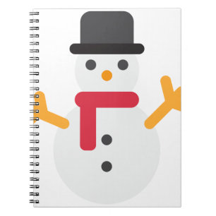 Carnet emoji bonhomme de neige
