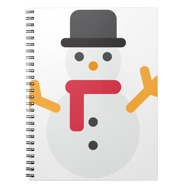 Carnet emoji bonhomme de neige (Devant)