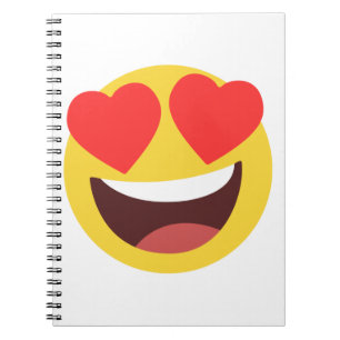 Carnet Emoji des yeux du coeur