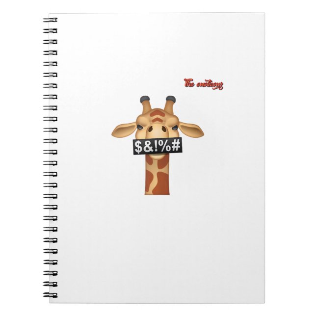 Carnet emoji insulter le visage de girafe en colère (Devant)