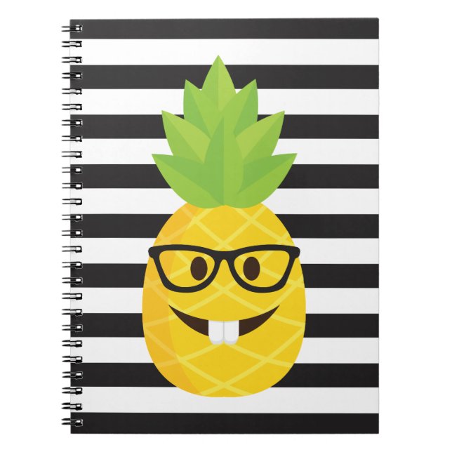 Carnet emoji nerd pineapple (Devant)