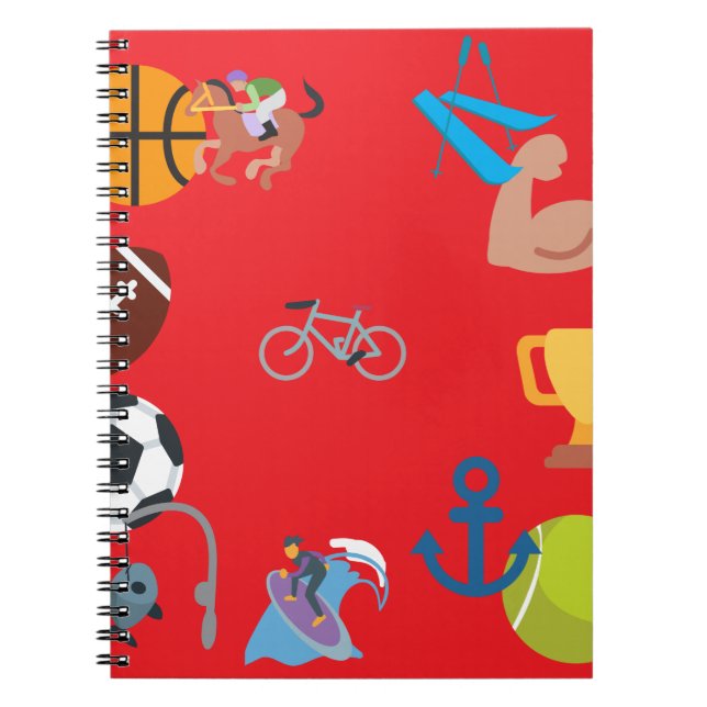 Carnet émoticône sportive (Devant)