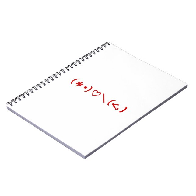 Carnet Émoticônes Heureuses Saintes-Valentin / Japonais (Côté gauche)