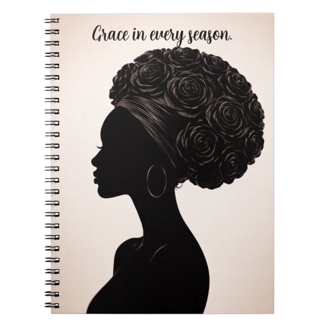 Carnet Empowered Black Woman Silhouette Notebook (Devant)