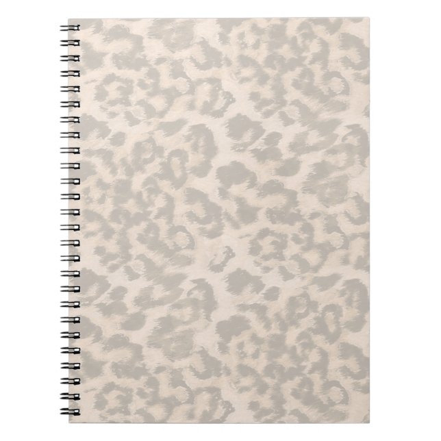 Carnet Empreinte de léopard beige. (Devant)