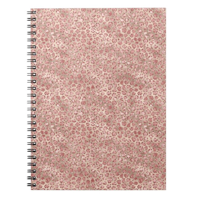 Carnet Empreinte de léopard de Parties scintillant doré r (Devant)