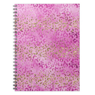 Carnet Empreinte de léopard de Parties scintillant Girly 