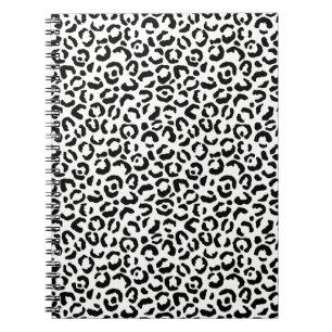 Carnet Empreinte de léopard noir blanc