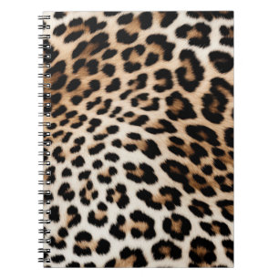 Carnet Empreinte de léopard noir crème