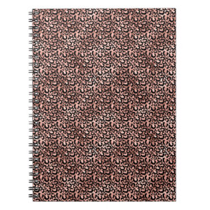 Carnet Empreinte de léopard noir rose