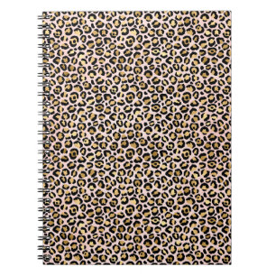 Carnet Empreinte de léopard noir rose vif