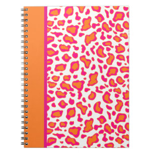Carnet Empreinte de léopard orange clair