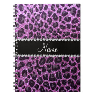 Carnet Empreinte de léopard pourpre en pastel nommé fai