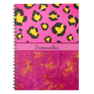 Carnet Empreinte de léopard rose Animal Cheetah Trendy Ch