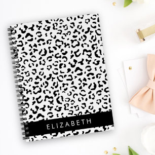 Carnet Empreinte de léopard, Spots, Noir Et Blanc, Votre