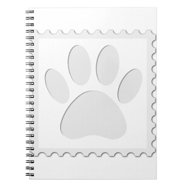 Carnet Empreinte de patte de chien coupé (Devant)