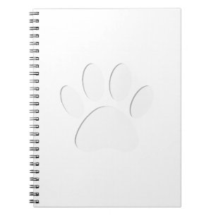 Carnet Empreinte de patte de chien coupé en papier