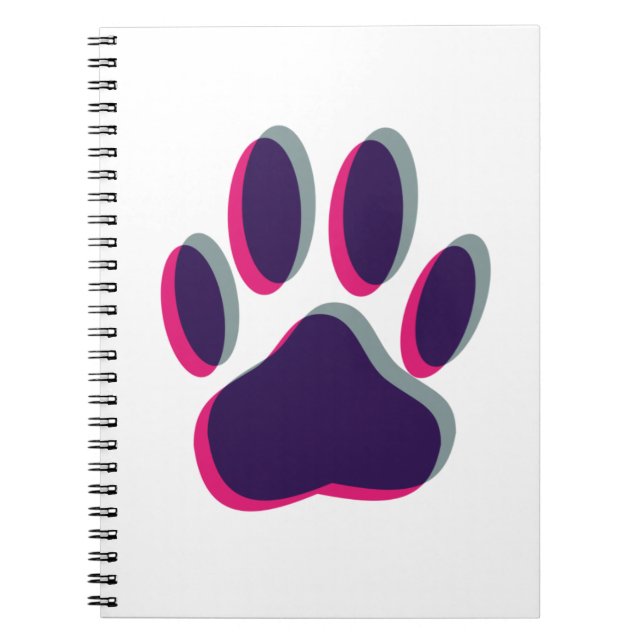 Carnet Empreinte de patte de chien hors de l'attention (Devant)